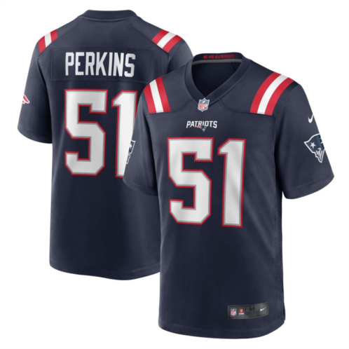 Mens Nike Ronnie Perkins Navy New England Patriots Game Jersey