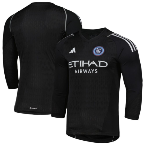 Mens adidas Black New York City FC 2023 Goalkeeper Long Sleeve Replica Jersey