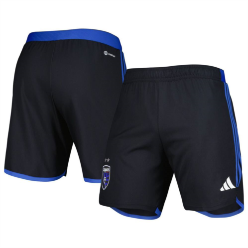Mens adidas Black San Jose Earthquakes 2023 Away AEROREADY Authentic Shorts