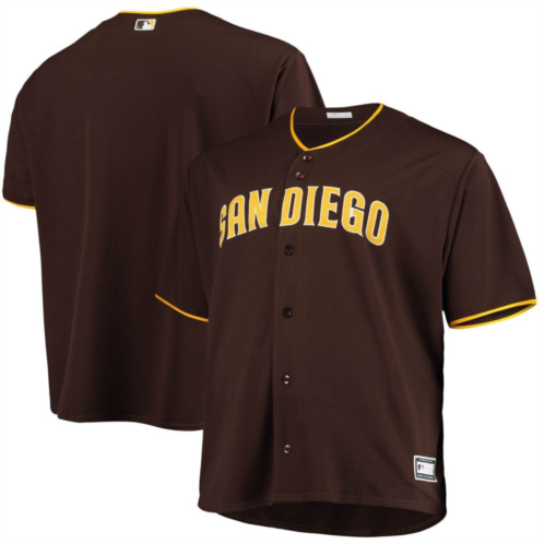 Unbranded Mens Sand/Brown San Diego Padres Big & Tall Alternate Replica Team Jersey