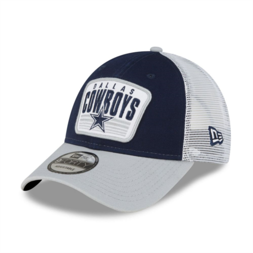 Mens New Era Navy/Gray Dallas Cowboys Patch Two-Tone 9FORTY Snapback Hat