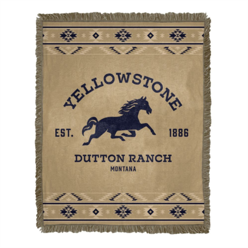 Licensed Character Yellowstone Dutton Ranch Horse Jacquard Throw