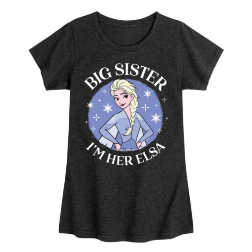 Disneys Frozen Elsa Girls 7-16 Big Sister Im Her Elsa Graphic Tee