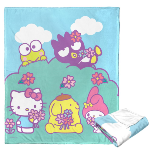 Licensed Character Hello Kitty Springtime Friends Silk Touch Throw Blanket