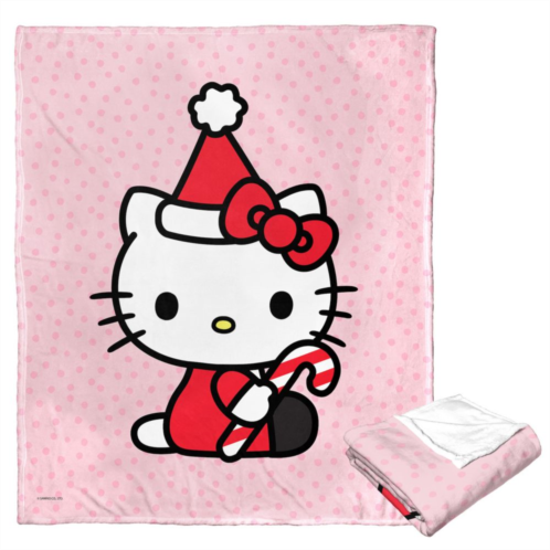 Licensed Character Hello Kitty Candy Cane Kitty Throw Blanket