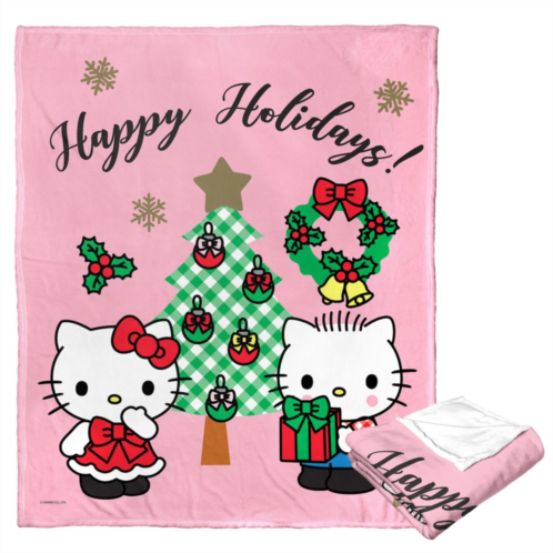 Licensed Character Sanrio Hello Kitty & Dear Daniel Happy Holidays Silky Touch Throw Blanket
