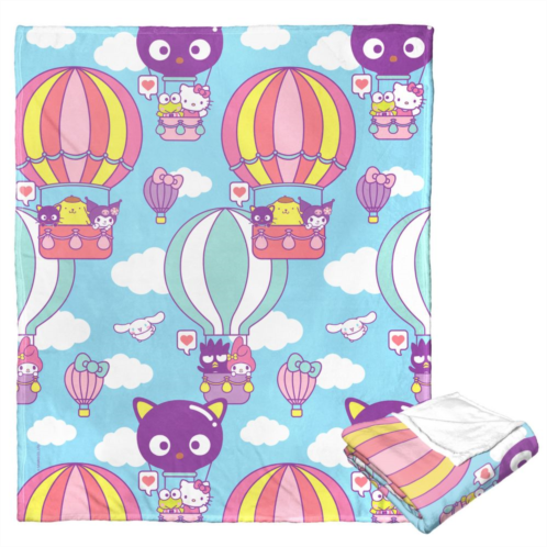 Licensed Character Sanrio Hello Kitty & Friends Air Balloon Party Silky Touch Throw Blanket