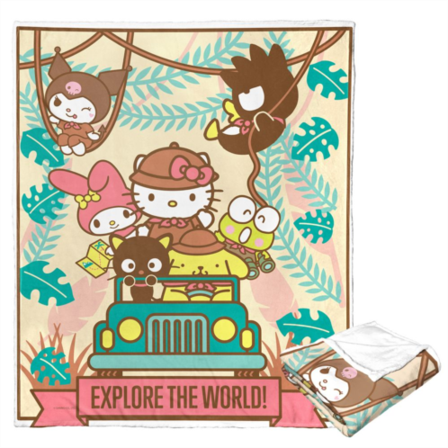 Licensed Character Sanrio Hello Kitty & Friends Explore The World Silky Touch Throw Blanket