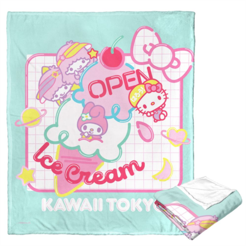 Licensed Character Sanrio Hello Kitty & Friends Ice Cream Neon Sign Silky Touch Throw Blanket