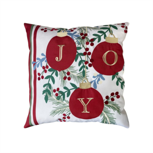 Harper Lane Joy Embroidered Throw Pillow
