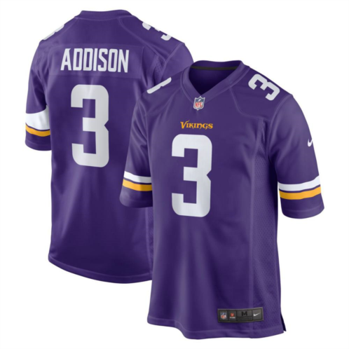 Mens Nike Jordan Addison Purple Minnesota Vikings 2023 NFL Draft First Round Pick Game Jersey