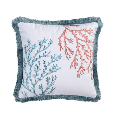 Levtex Home Bay Islands Coral Fringe Throw Pillow