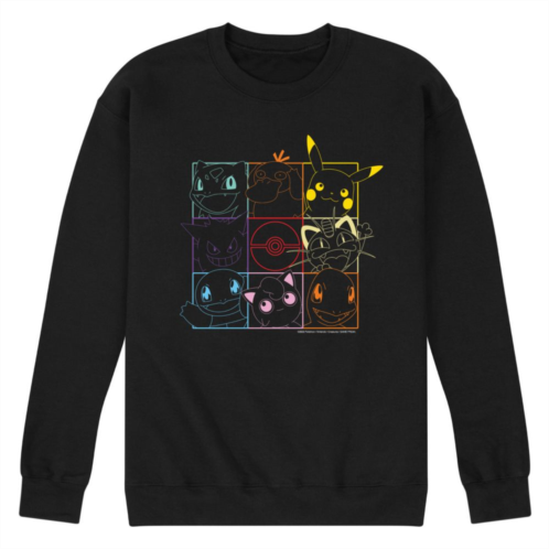 Licensed Character Mens Nintendo Pokemon Neon Grid Graphic Sweatshirt