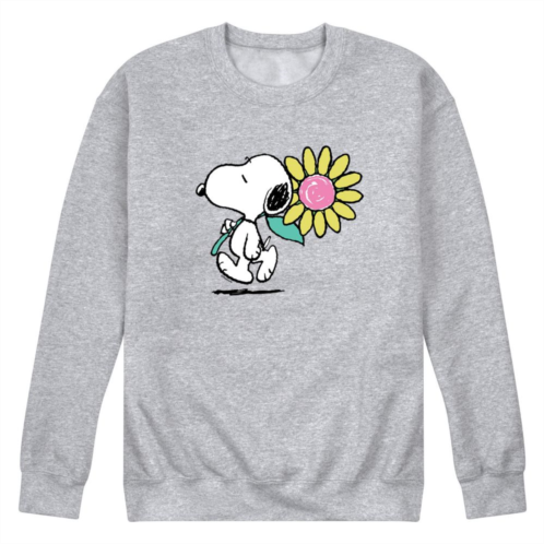 Licensed Character Mens Peanuts Snoopy Daisy Graphic Sweatshirt