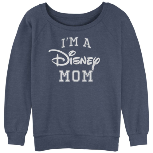 Disney Im A Disney Mom Juniors Varsity Style Slouchy Graphic Sweatshirt