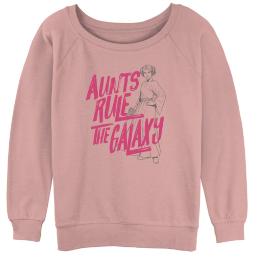 Licensed Character Juniors Star Wars Aunts Rule The Galaxy Slouchy Terry Pullover