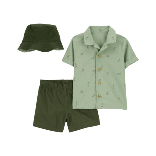Baby Boy Carters 3-Piece Short, Top, and Hat Set