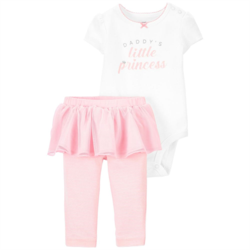 Baby Girl Carters 2-Piece Daddys Princess Bodysuit & Tutu Pant Set