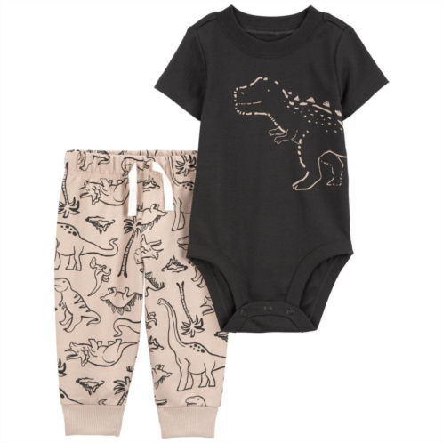 Baby Boy Carters 2-Piece Dinosaur Bodysuit and Pant Set