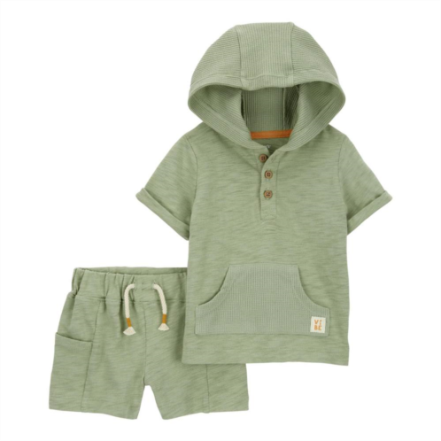 Baby Boy Carters 2-Piece Hooded Tee and Shorts Set