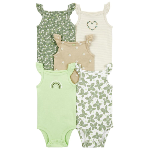 Baby Girl Carters 5-Pack Butterfly Flutter Bodysuits