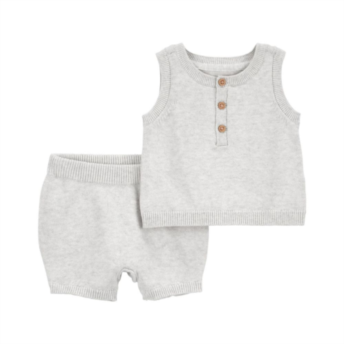 Baby Carters 2-Piece Sweater Tank Top and Shorts Set