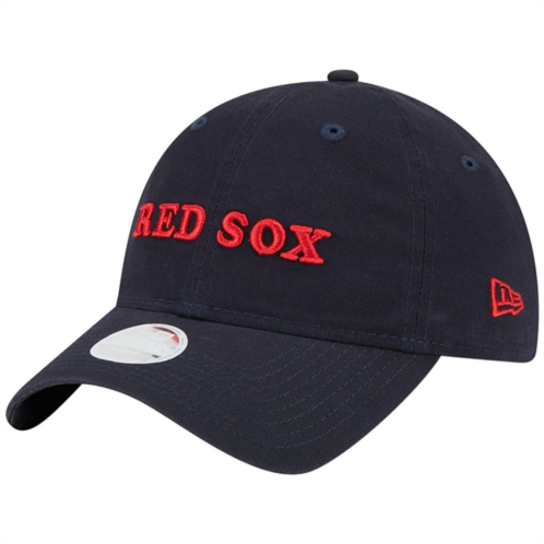 Womens New Era Navy Boston Red Sox Shoutout 9TWENTY Adjustable Hat