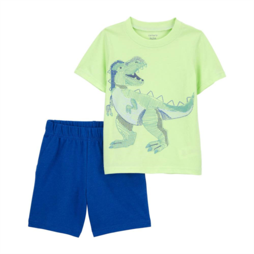 Toddler Boy Carters Dinosaur Tee & Shorts Set