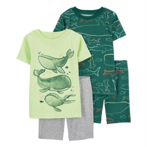 Baby & Toddler Boy Carters 4-Piece Whale Print Shirts & Shorts Pajama Set