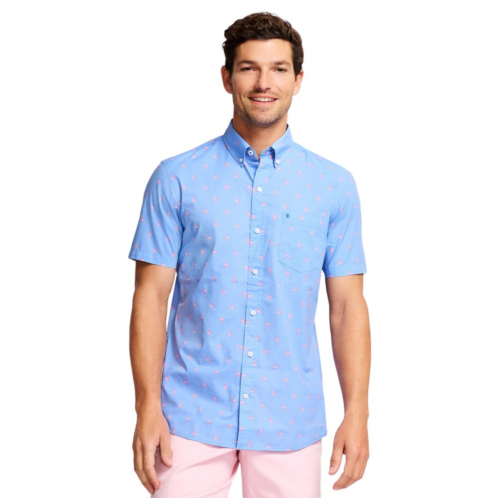 Mens IZOD Classic Breeze Printed Short Sleeve Button-Down Shirt