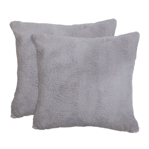 Unbranded Faux Fur Throw Pillow 2-piece Set