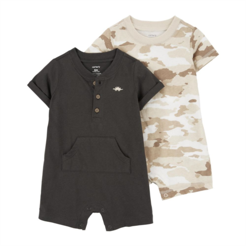 Baby Boy Carters 2-Pack Dino and Camo Bodysuits