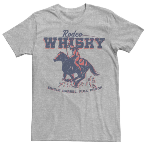 Generic Mens Rodeo Whisky Single Barrel Full Proof Cowboy Graphic Tee