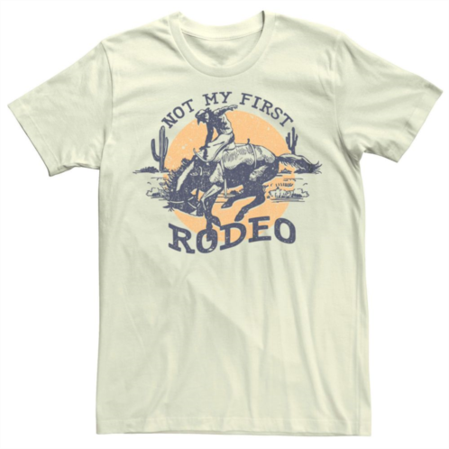 Generic Mens Not My First Rodeo Cowboy Desert Graphic Tee