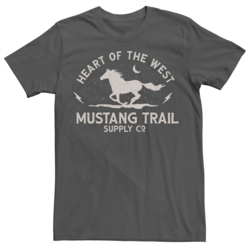Generic Mens Heart of the West Mustang Trail Supply Co. Graphic Tee