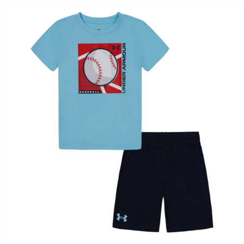 Baby & Toddler Boy Under Armour Baseball Core Tee & Shorts Set