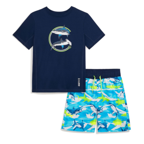 Boys 4-20 ZeroXposur Marine Sun Top & Swim Shorts Set