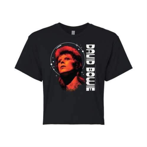 Licensed Character Juniors David Bowie Constellation Cropped Tee