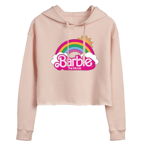 Juniors Barbie The Movie Rainbow Cropped Hoodie