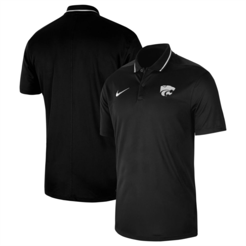 Mens Nike Black Kansas State Wildcats 2023 Sideline Coaches Performance Polo