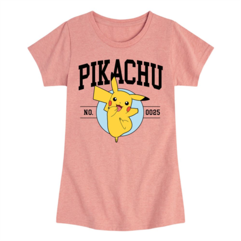 Licensed Character Girls Pokemon Pikachu Collegiate Tee