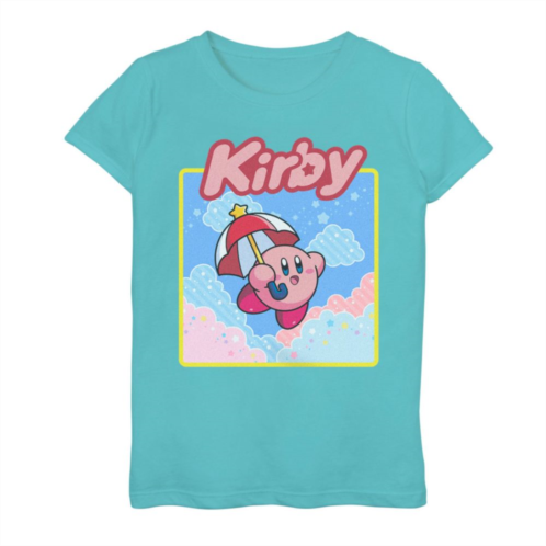 Licensed Character Girls Nintendo Kirby Starry Clouds Box Graphic Tee