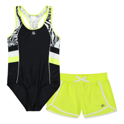 Girls 7-16 ZeroXposur Sporty Swimsuit with Shorts