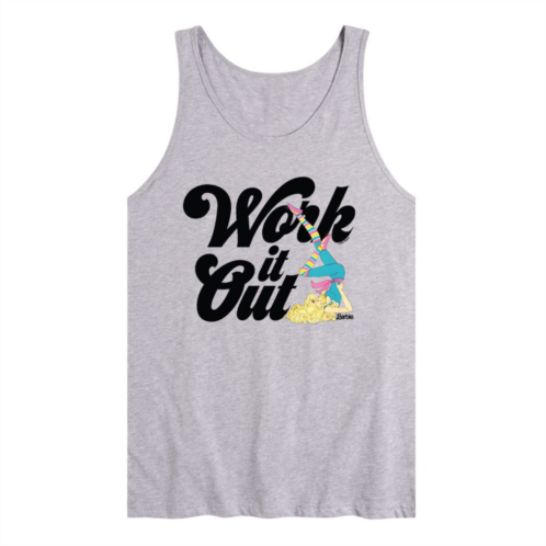 Mens Barbie Work It Out Tank Top