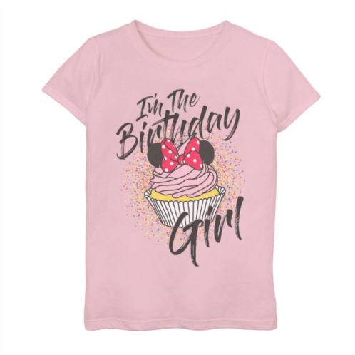 Licensed Character Disneys Minnie Mouse Girls Cupcake Birthday Girl Tee