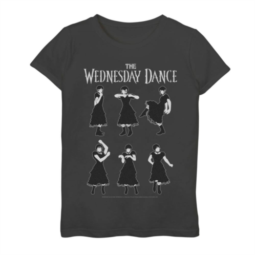 Licensed Character Girls Wednesday Addams Iconic Dance Steps Graphic Tee