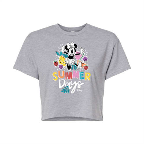 Disneys Minnie Mouse Juniors Summer Days Cropped Tee