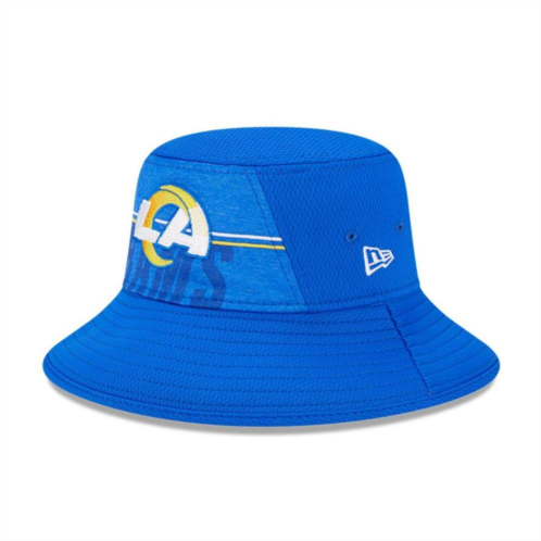 Mens New Era Royal Los Angeles Rams 2023 NFL Training Camp Stretch Bucket Hat