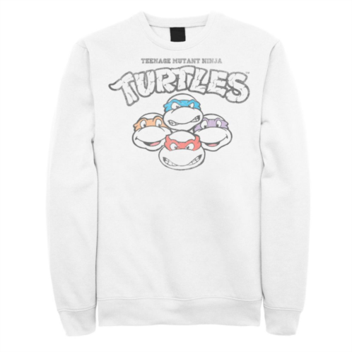 Mens Nickelodeon Teenage Mutant Ninja Turtles Faces Logo Fleece Sweatshirt
