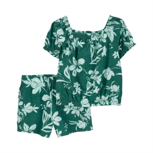 Girls 4-8 Carters 2-Piece Floral Top & Bottoms Set